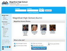 Tablet Screenshot of magnificathighschool.org